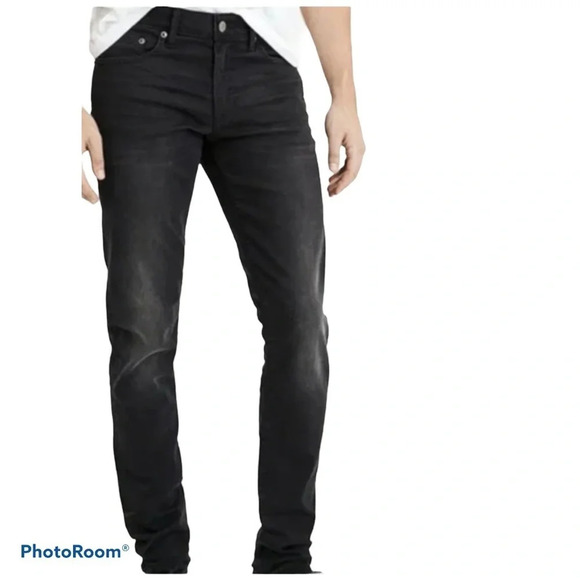 American  Eagle Black next level Flex mens denim slim straight jeans Sz … - Picture 15 of 15